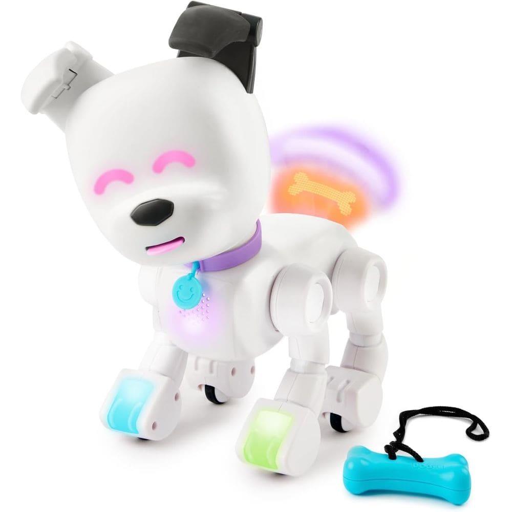Robot Dog Dog-E interativo com luzes LED coloridas