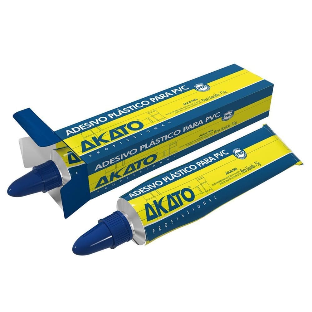 Cola Adesivo Plástico Para Pvc Em Bisnaga 75G - Akato