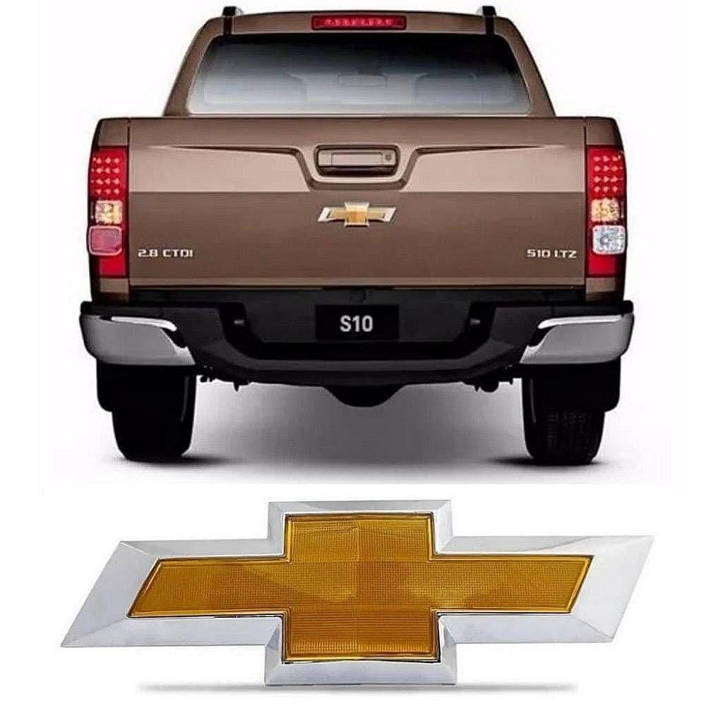 Emblema Gravata Tampa Traseira S10 2013/2018 Dourado