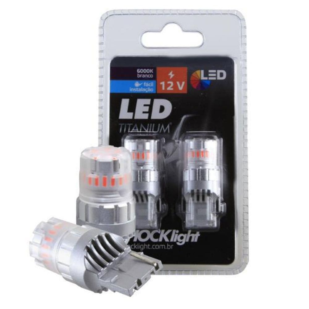 Par Lâmpada De Led T20 7440 Titanium 23 Smd-4014/3030 1 Polo