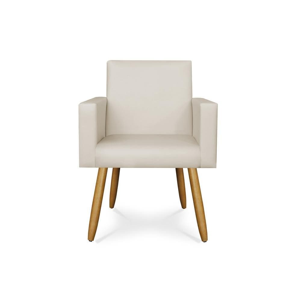 Poltrona Couro Couríno Para Salão - Balaqui Decor