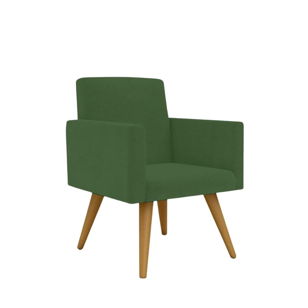 Poltrona Decorativa Cadeira Escritório Verde