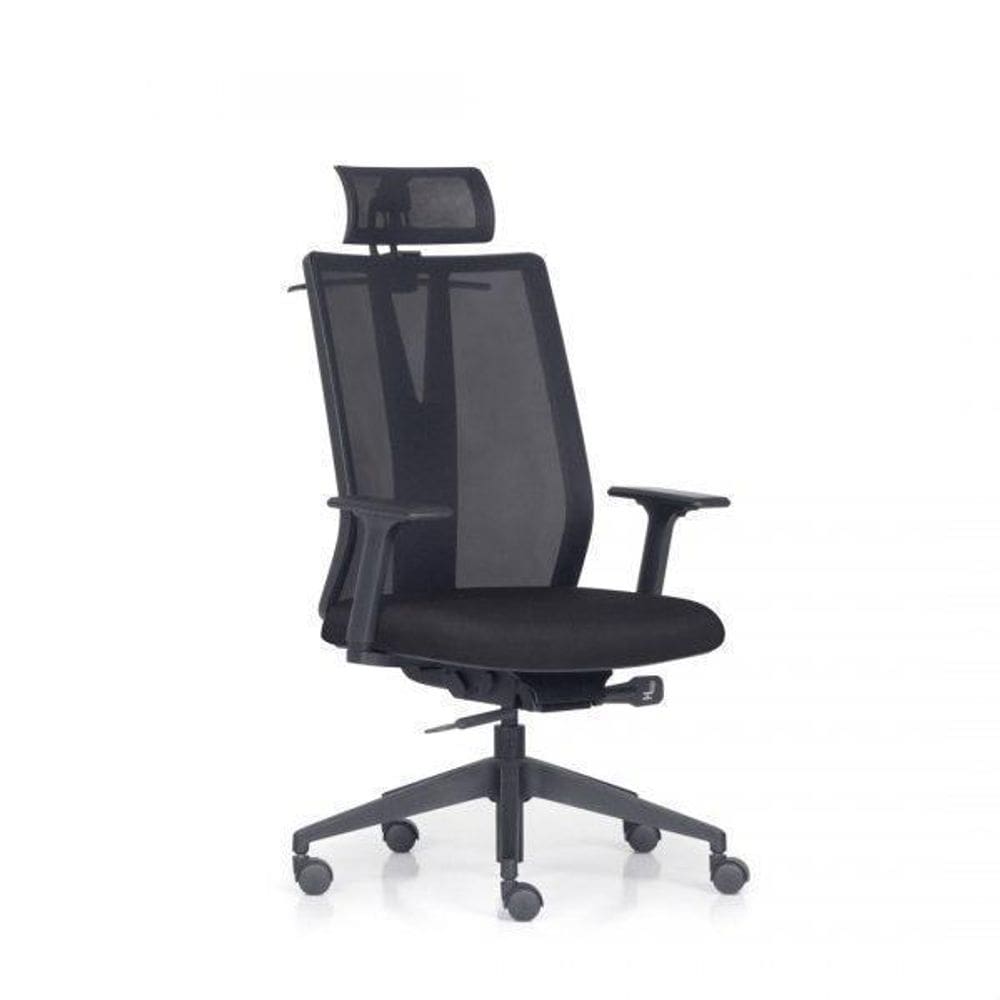 Cadeira Presidente Aditt Com Encosto De Cabeça Ergonômica