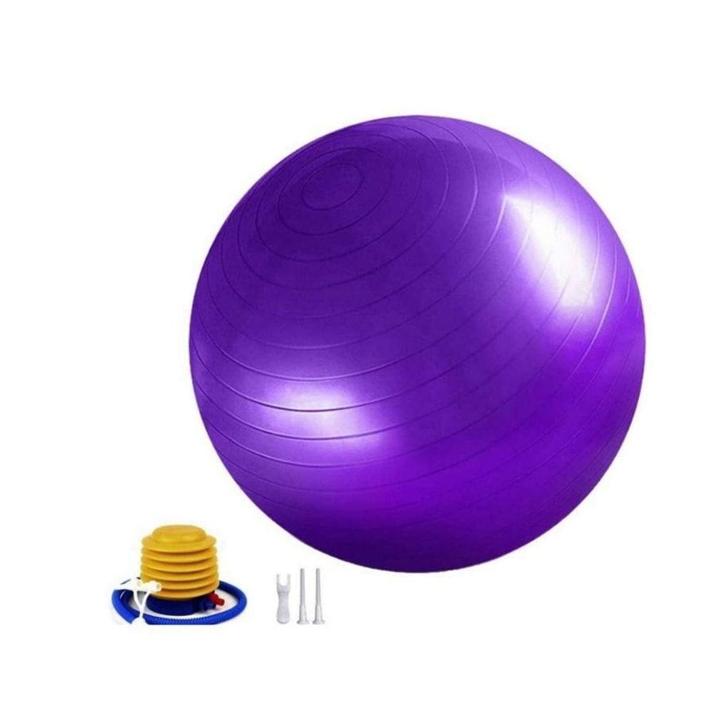 Bola Suiça Bravus Sport Para Pilates + Bomba De Ar 65Cm