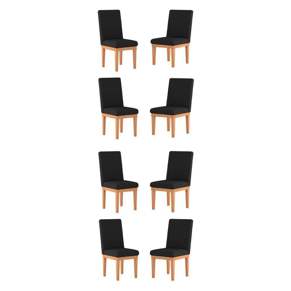 Kit 8 Cadeiras De Jantar Reforçadas Estofadas
