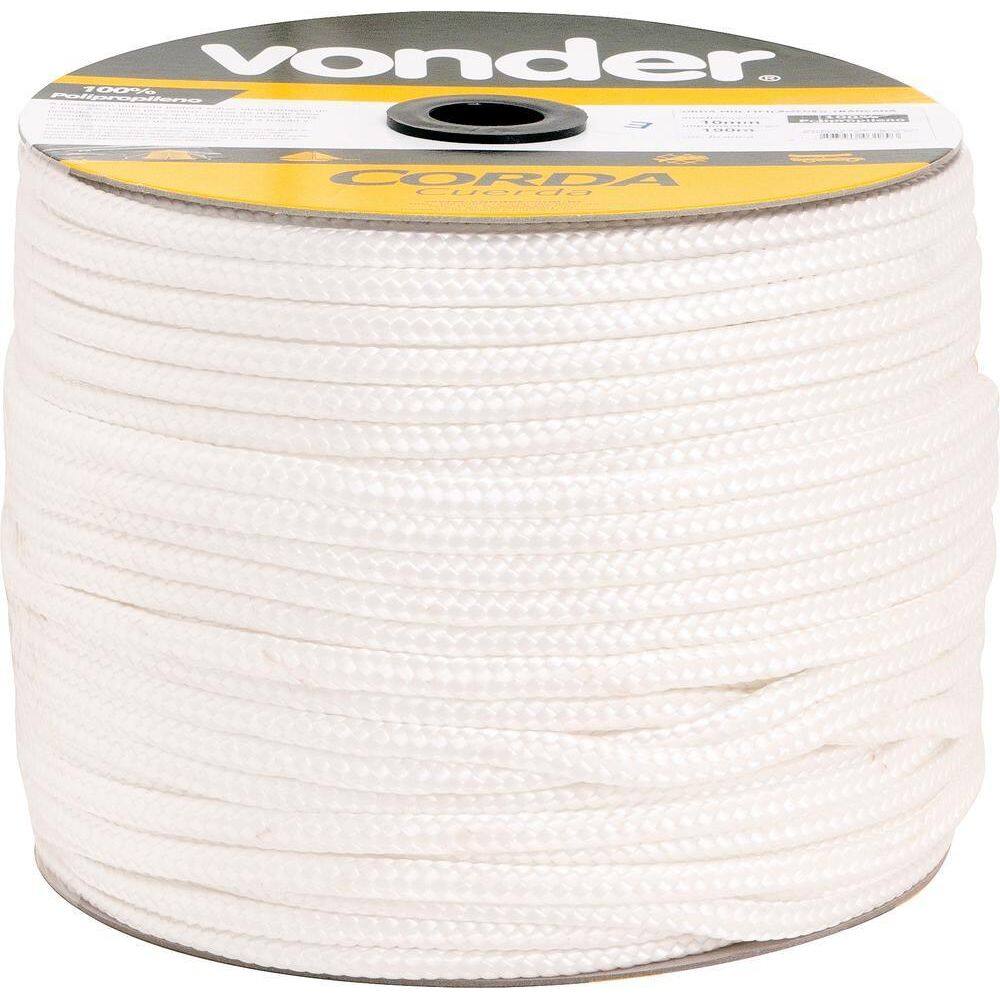 Corda Multifilamento Trançada 5,0Mm 3,0Kg 250 Metros Branca
