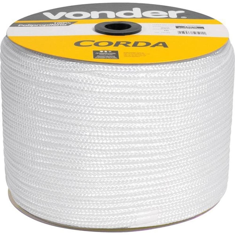 Corda Multifilamento Trançada 12 Mm X 140 M Branca - Vonder