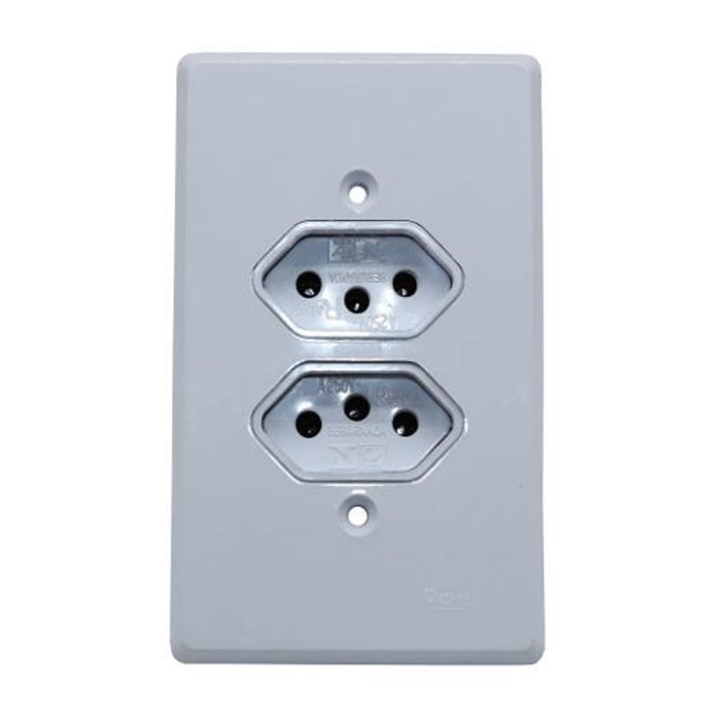 Tomada Dupla 20A 3 Pinos Gelo - Radial 1807217