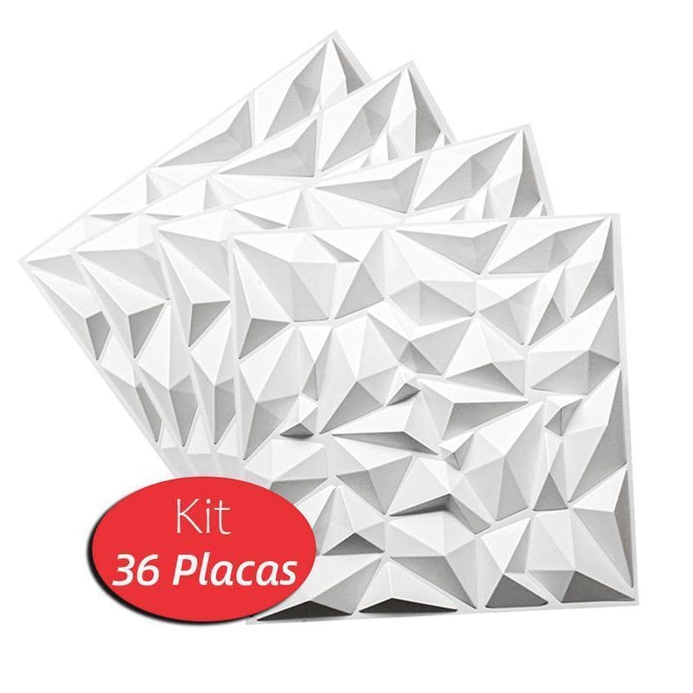 36 Placas Decorativas 3D Revestimentos Paredes 50X50Cm Choc