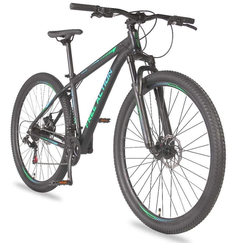 Bicicleta Free Action 21V Aro 29 Flexus 3.0 Grafite/Verde