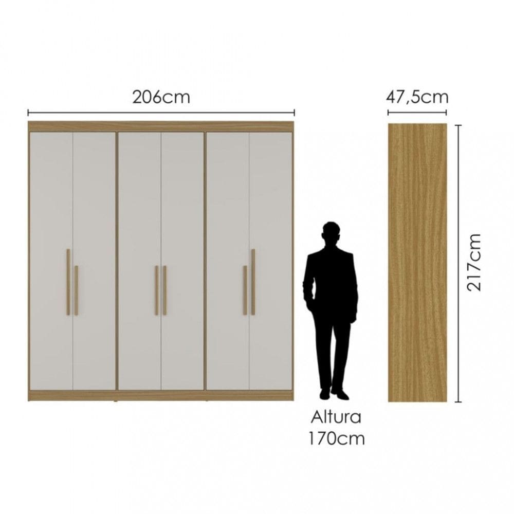 Guarda Roupa Casal Flex 6 Portas PH1804 | Extra