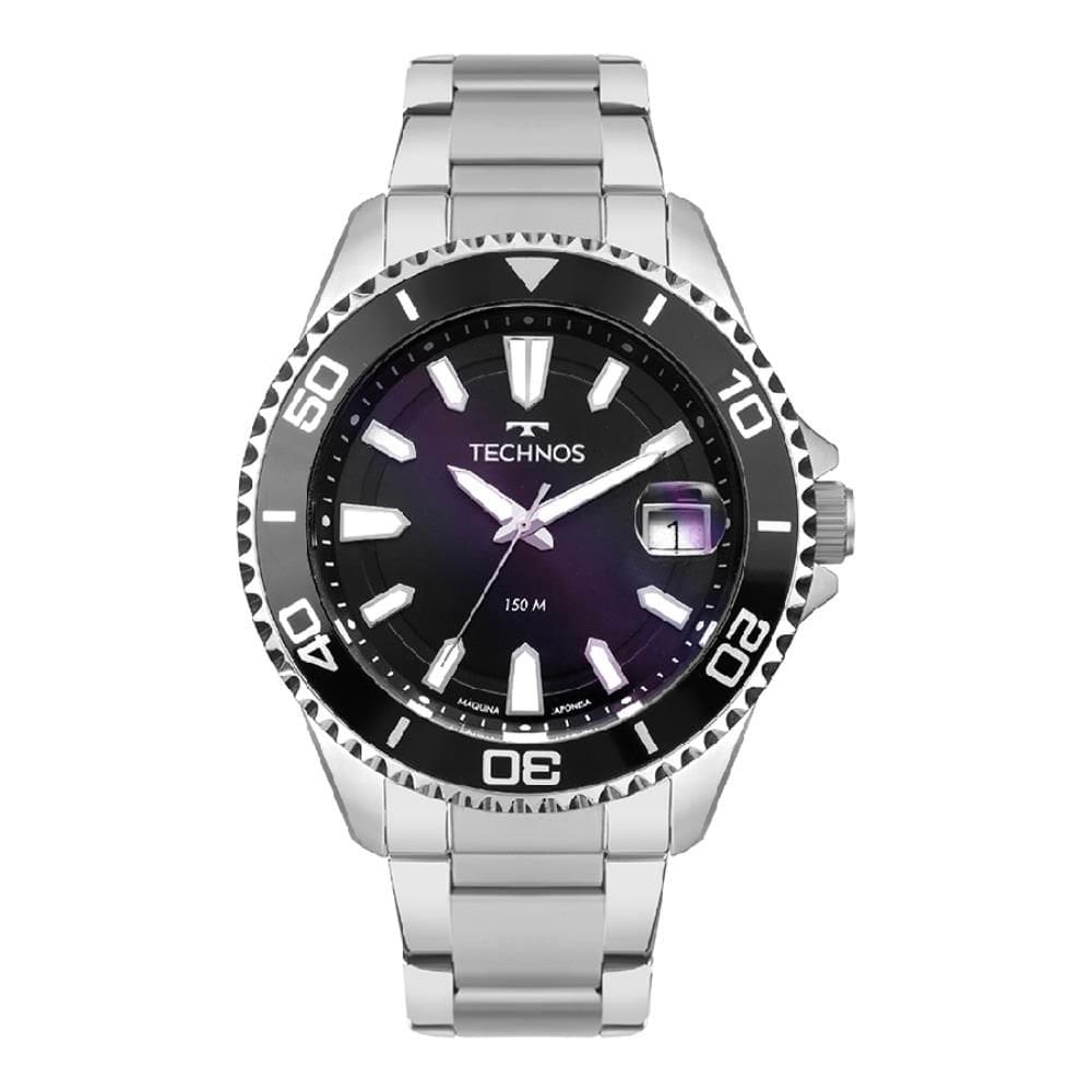 Relógio Technos Masculino Ref: 2415eh/1p Acqua Diver Prateado