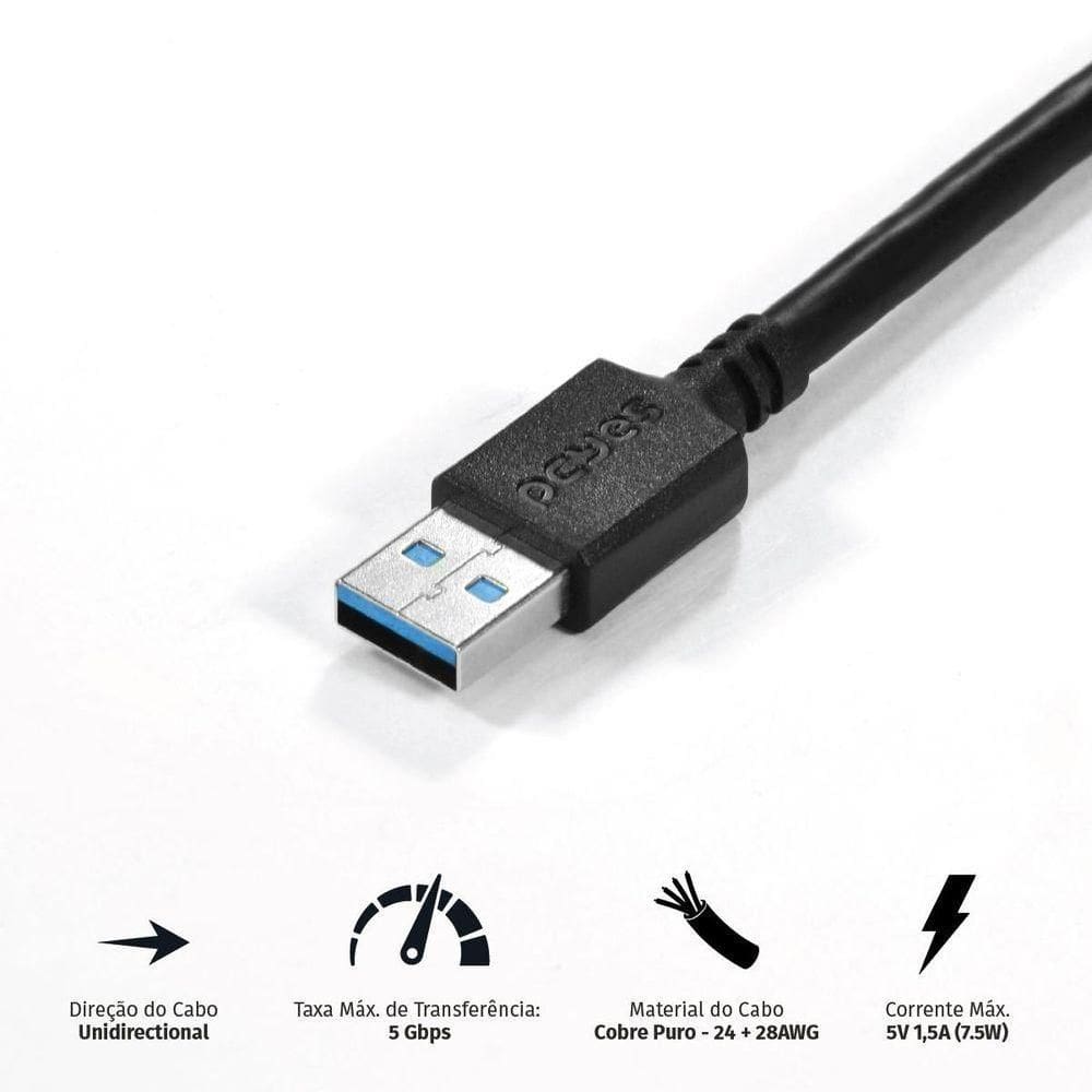 Cabo Extensor Usb A M P- F 2m - Puamf3-2
