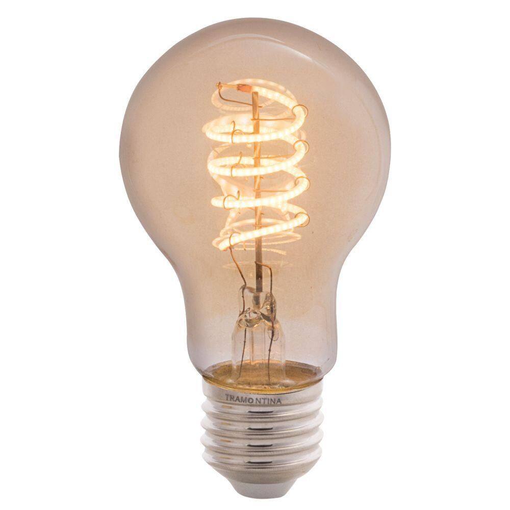 Lâmpada Led De Filamento Espiral Tramontina A60 4 W 2200 K Luz Amarela âmbar