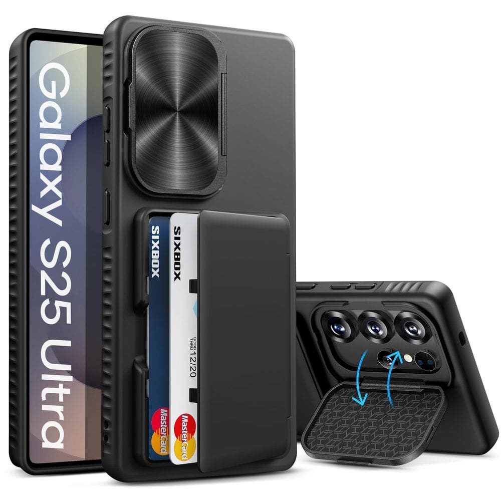 Capa de telefone SIXBOX para Samsung Galaxy S25 Ultra 2025 preta