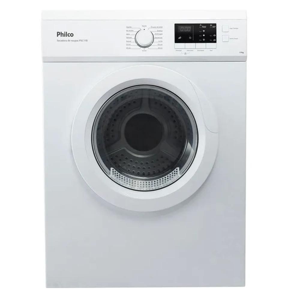 Secadora de Roupas Philco 11kg PSC11B com 16 Programas de Lavagem Branco 220V