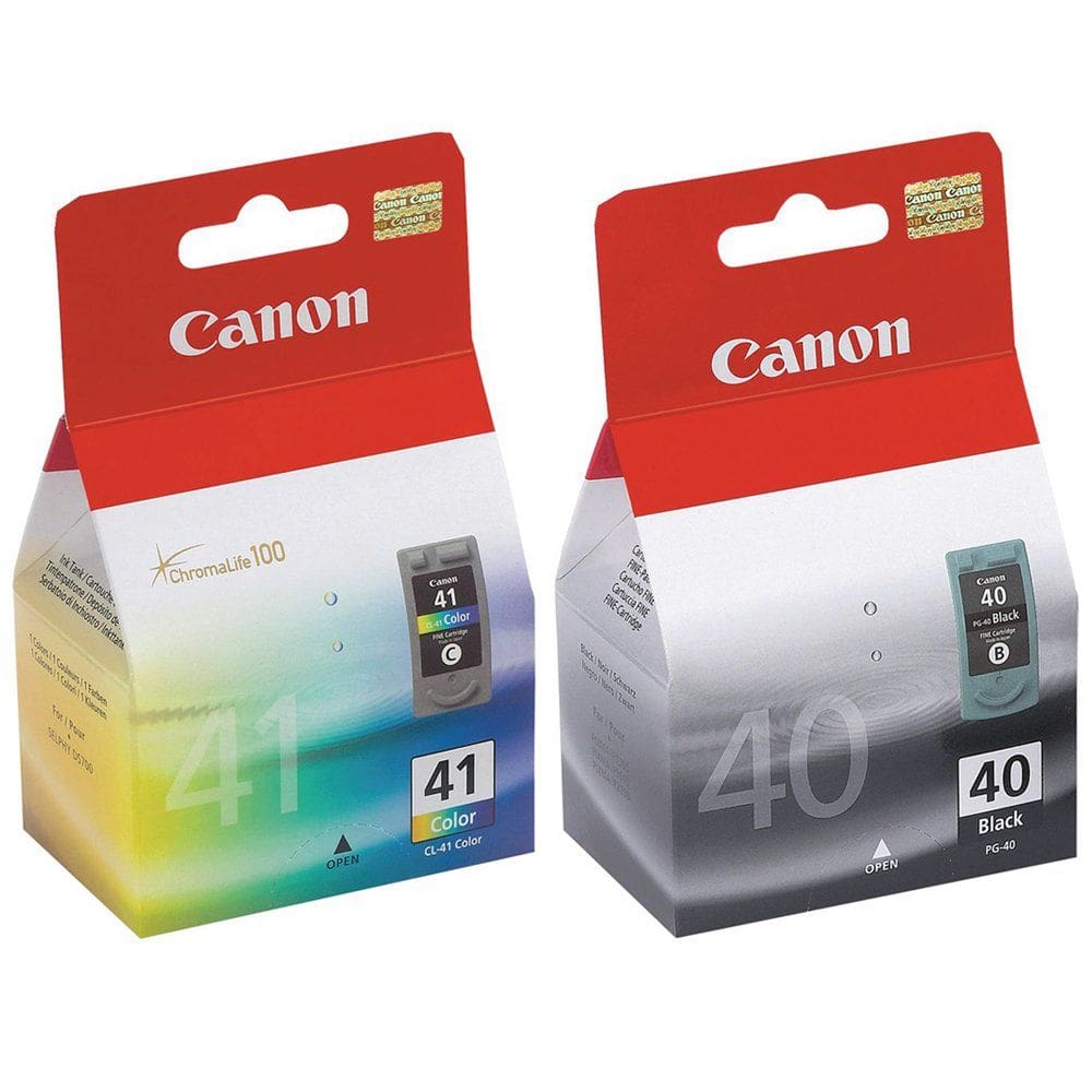 Conjunto de cartuchos de tinta Canon PG-40 e CL-41