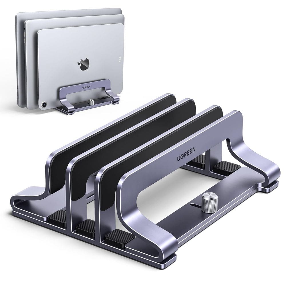 Suporte vertical para laptop UGREEN ajustável cinza espacial