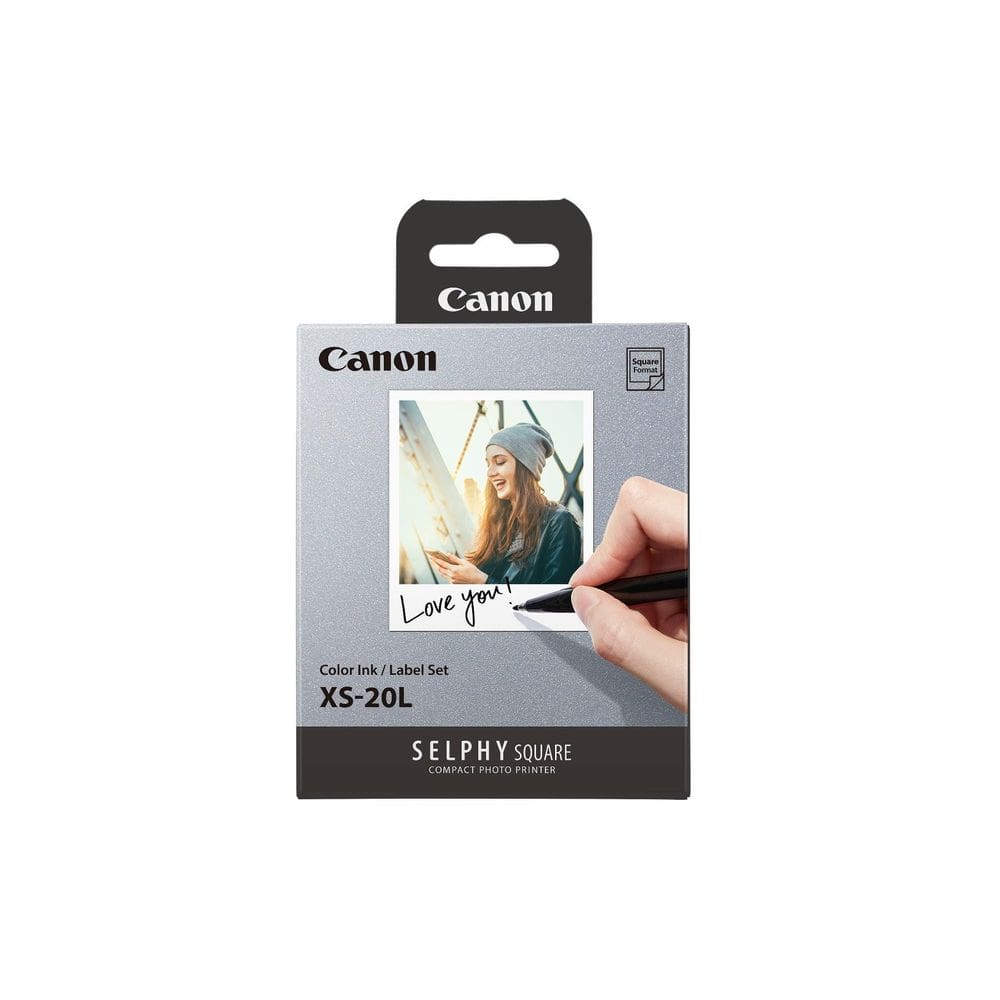 Conjunto de tintas e etiquetas para Canon SELPHY SQUARE QX10 XS-20L