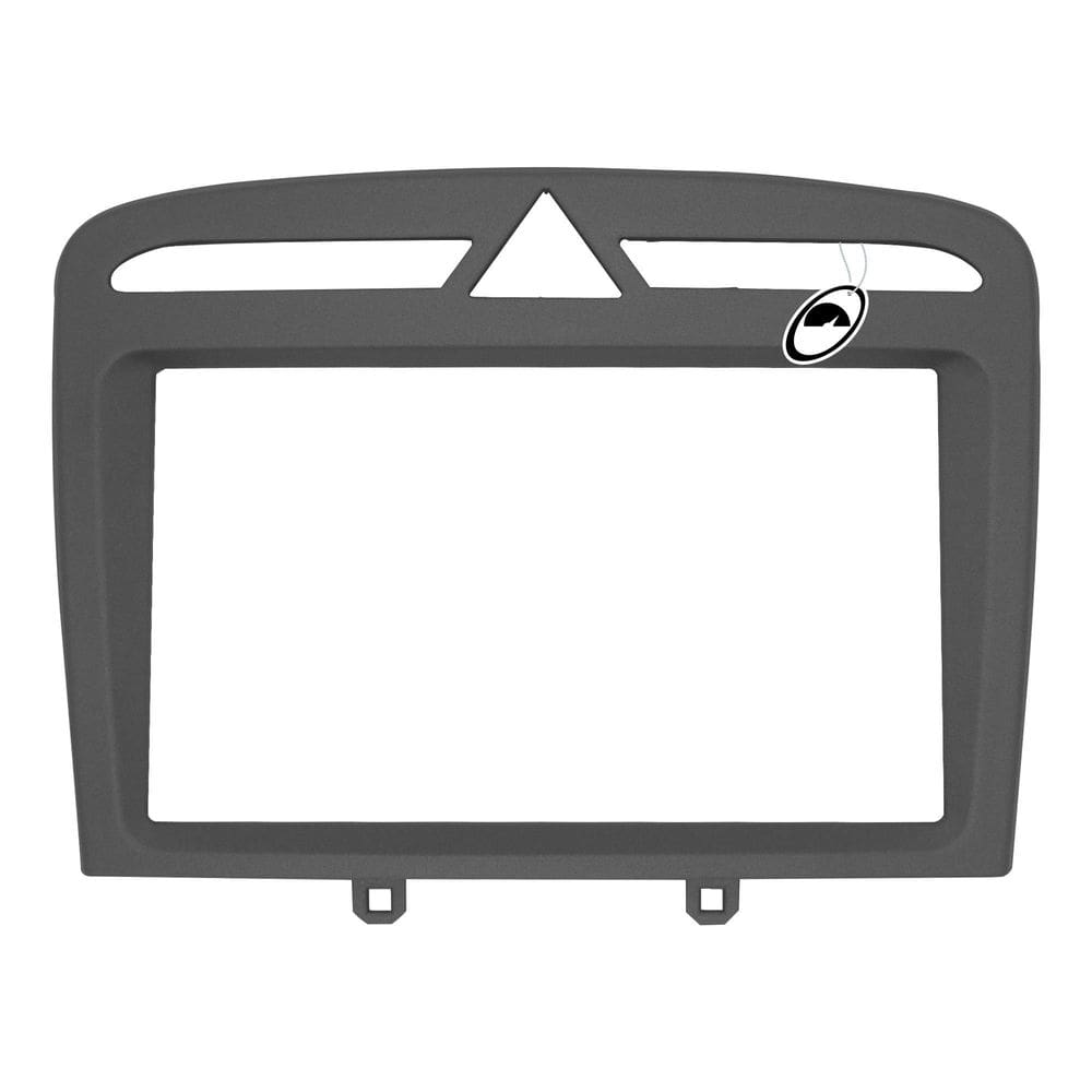 Moldura De Painel 2 Din Peugeot 308 - Cinza - Cd Dvd 2 Din