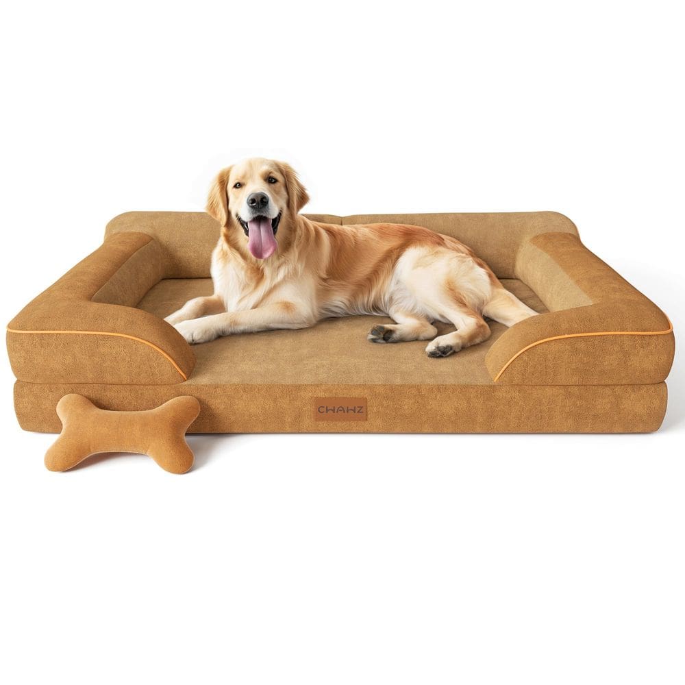 Cama para cães CWAWZ, gel de resfriamento ortopédico extra grande, espuma viscoelástica