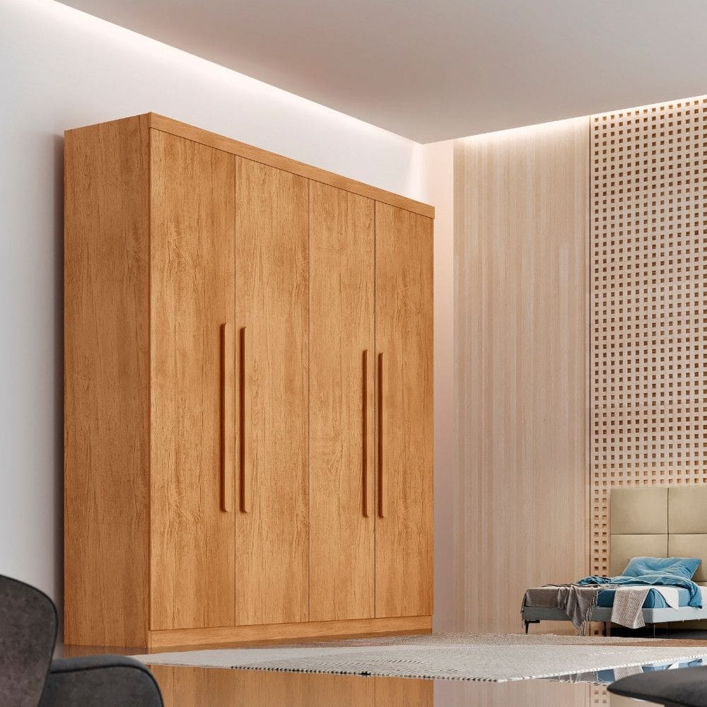 Guarda Roupa Casal 4 Portas em MDF Imperio Rufato