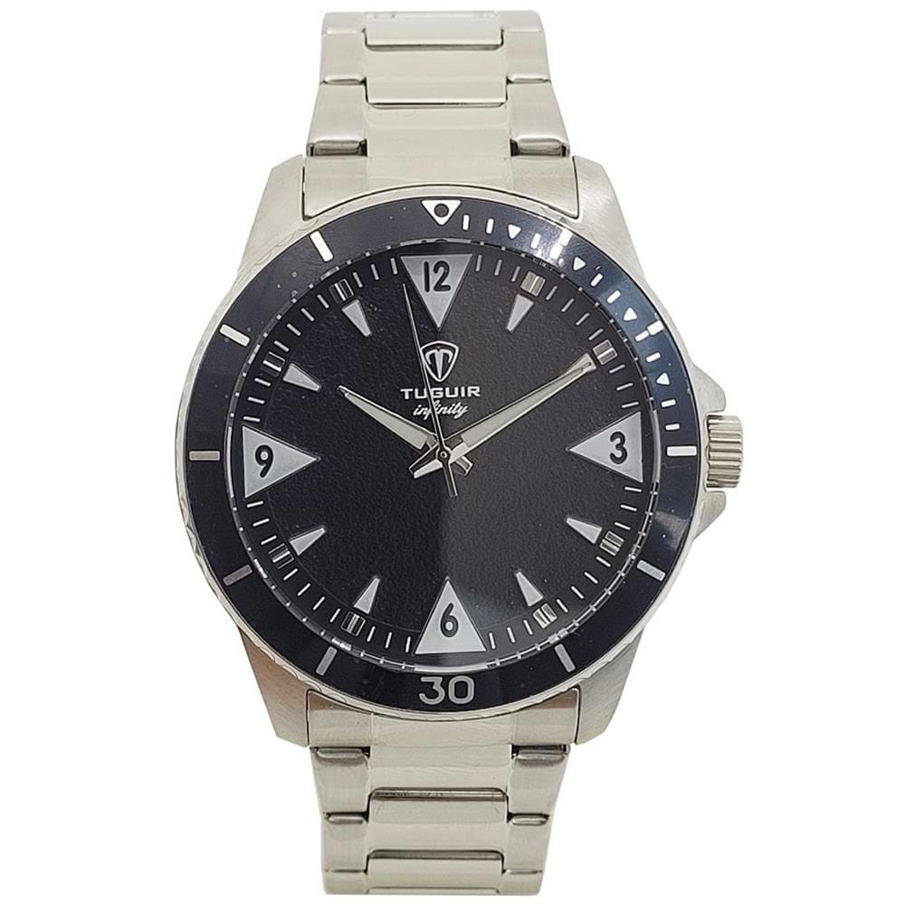 Relógio Tuguir Masculino Ref: 9167g Tgi37071 Casual Aço Prateado
