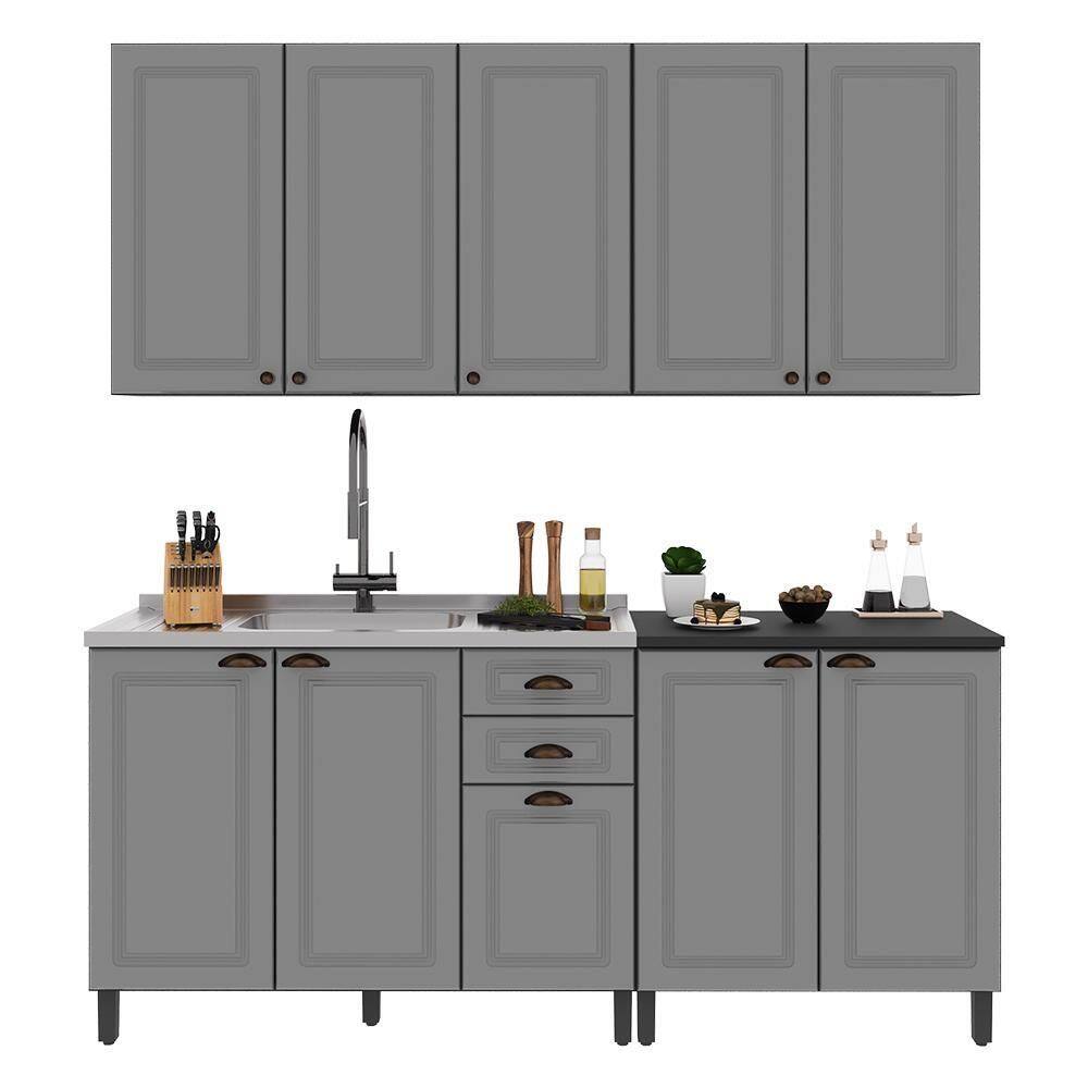 Cozinha Modulada Firenze 4 Peças com Balcão 120cm sem Tampo - Indékes