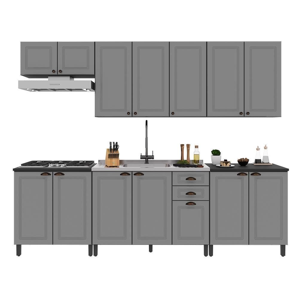 Cozinha Modulada Firenze 6 Peças com Balcão 120cm sem Tampo - Indékes