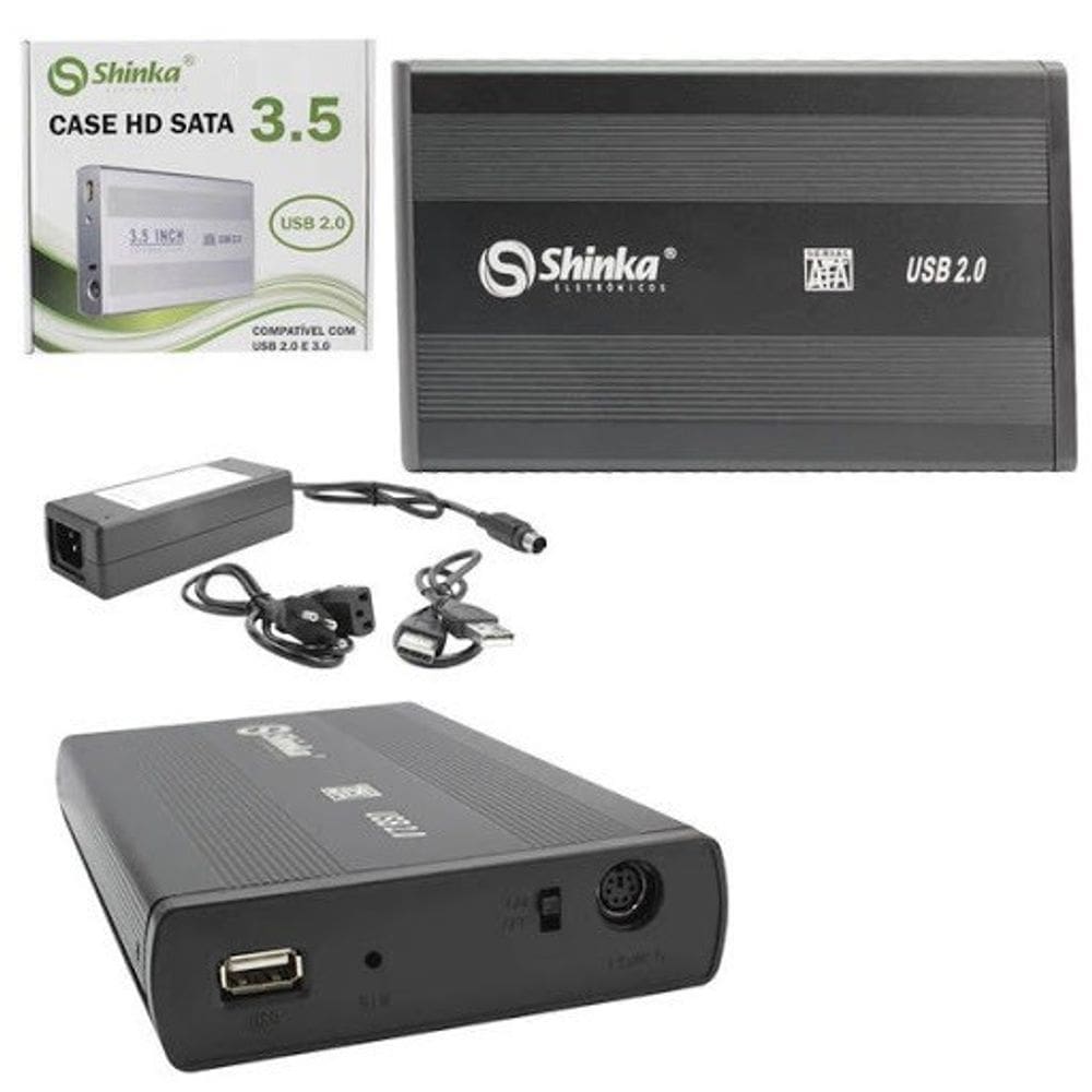 Case Hd 3.5 Externa Usb 3.0 Shinka