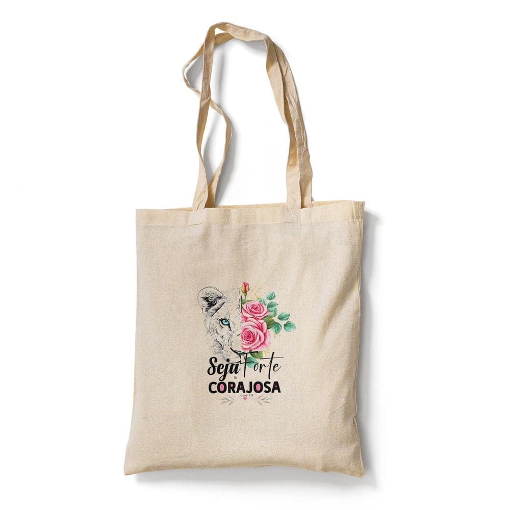 Ecobag Bolsa Sacola Tema Relisioso Seja Forte e Corajosa