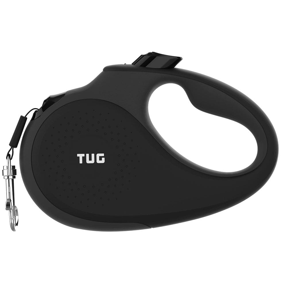 Coleira retrátil para cães TUG 360°, fita de nylon de 5 m sem emaranhados