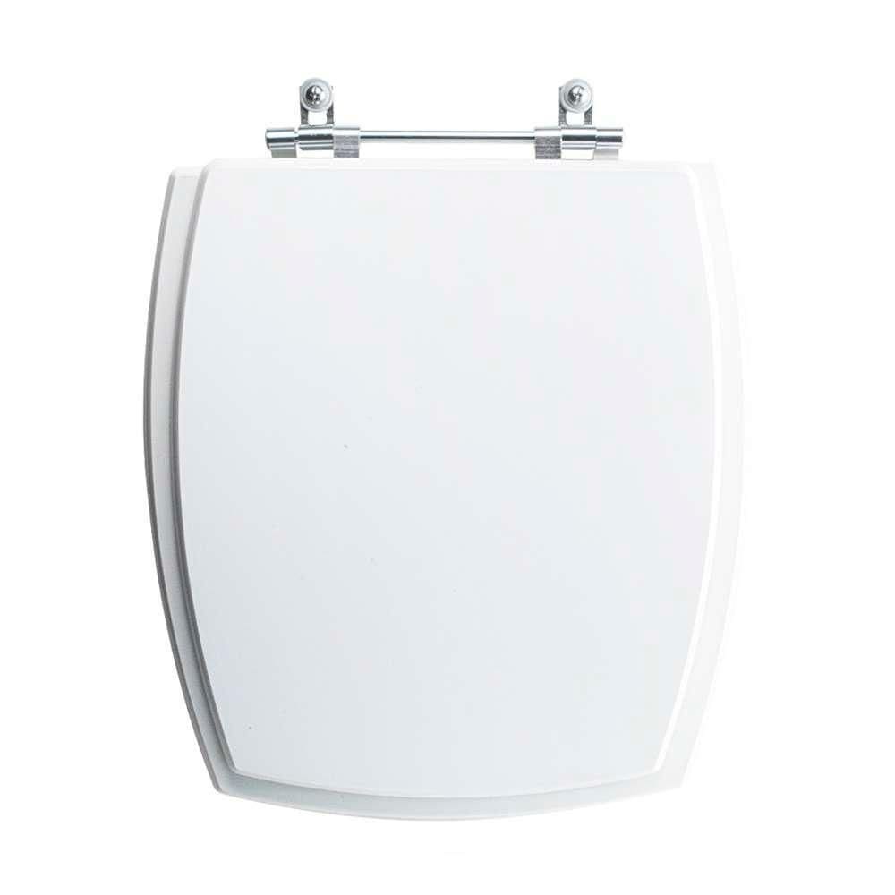Assento Sanitário Tampa De Vaso Branco Mdf Laqueado Anturius Para Bacia Luzarte