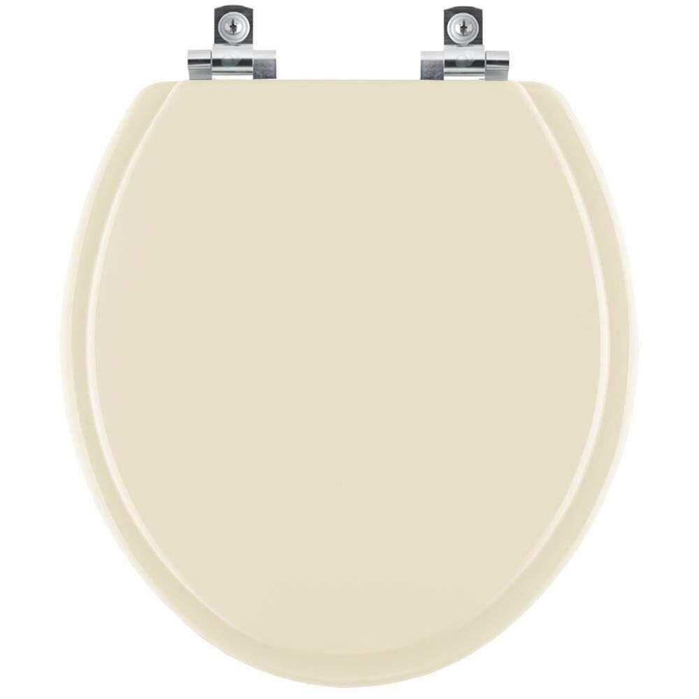 Assento Sanitário Com Amortecedor Convencional Oval Creme Para Vaso Deca