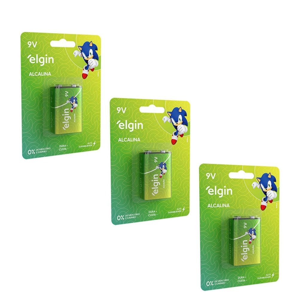 Kit Com 3 Cartelas De Baterias 9v Alcalina C/1 Ht01 82158