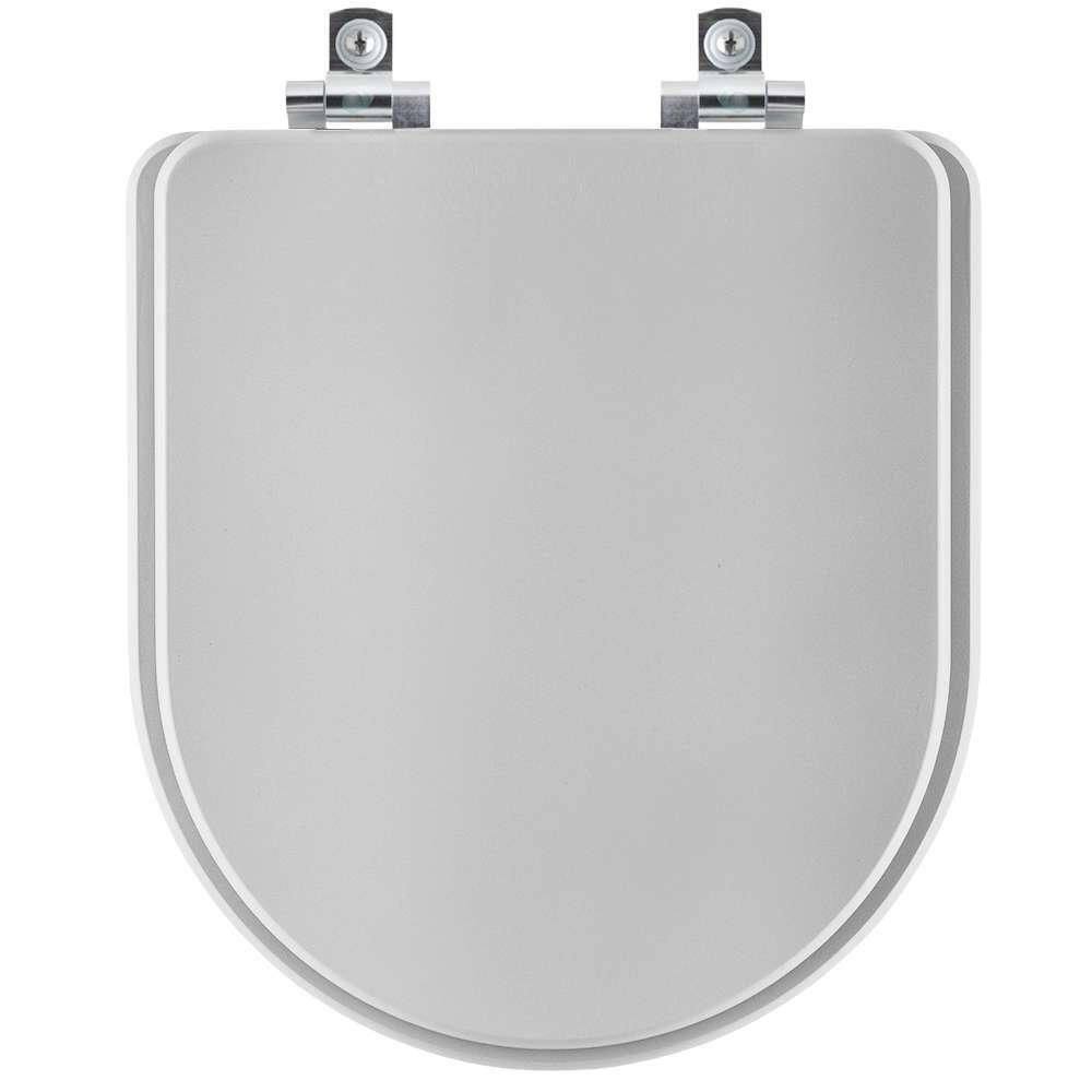 Assento Sanitário Soft Close Oxford Cinza Real Para Vaso Deca