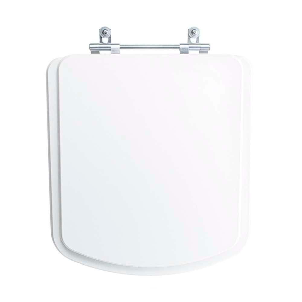 Tampa Vaso Sanitário Madeira Laqueada Lirio Branco Para Bacia Fiori