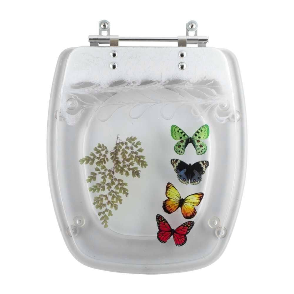 Tampa De Vaso Acrílico Decorado Amarilis Transparente Para Bacia Fiori