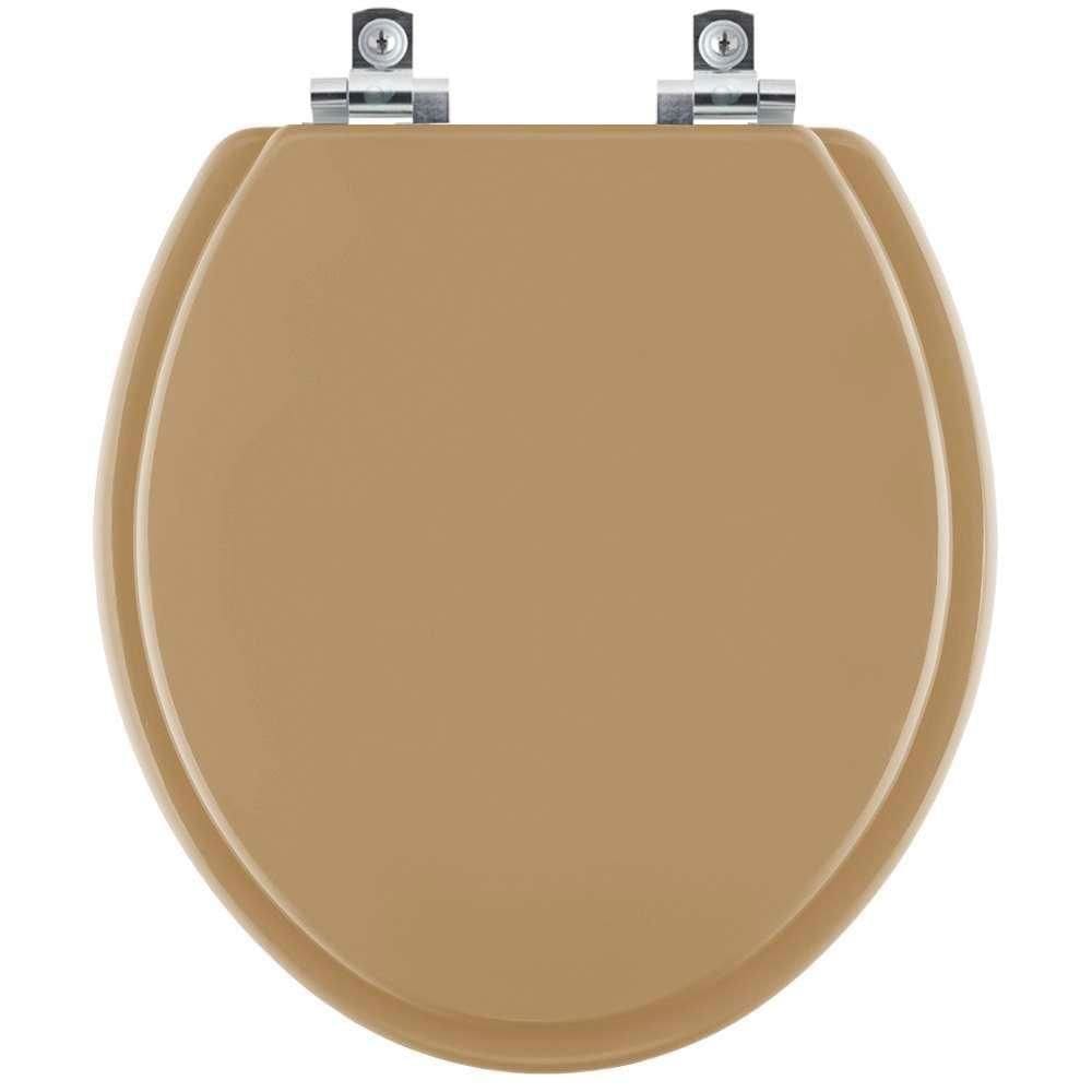 Assento Sanitário Com Fechamento Lento Convencional Oval Amendoa Para Vaso Ideal Standard