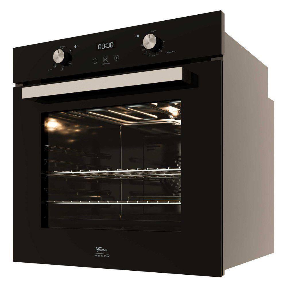 Forno Elétrico De Embutir Infinity 82 Litros Touch Fischer Preto 220V