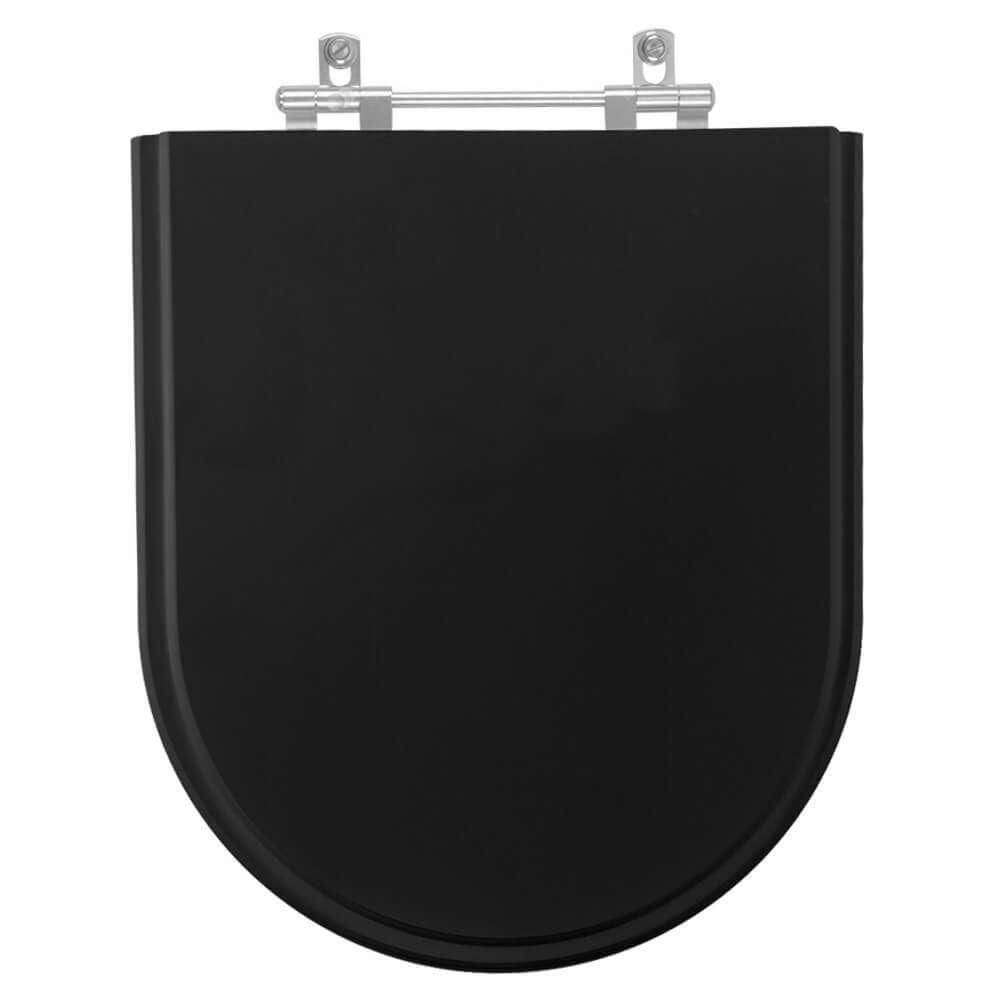 Tampa De Vaso Sanitário Firenze Preto Para Bacia Icasa
