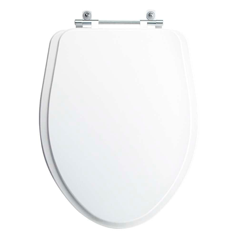 Assento Sanitário Tampa De Vaso Branco Resina Poliester Absolute Para Bacia Ideal Standard