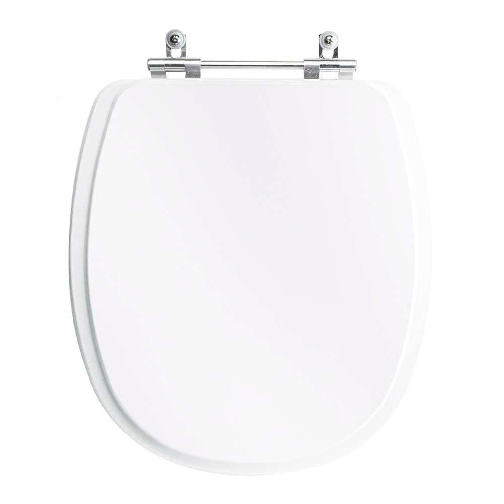 Assento Sanitário Tampa De Vaso Branco Mdf Laqueado Aspen Para Bacia Deca