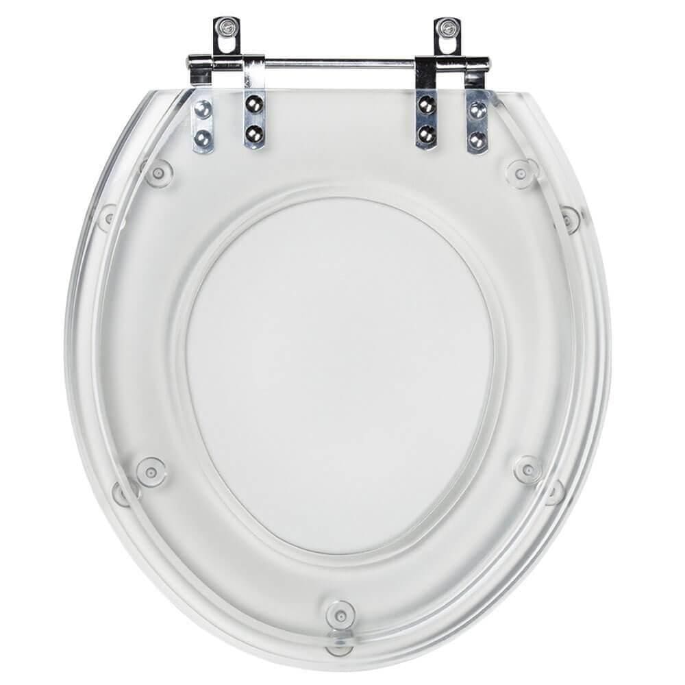 Assento Sanitario Poliester Diamantina Transparente Para Vaso Icasa