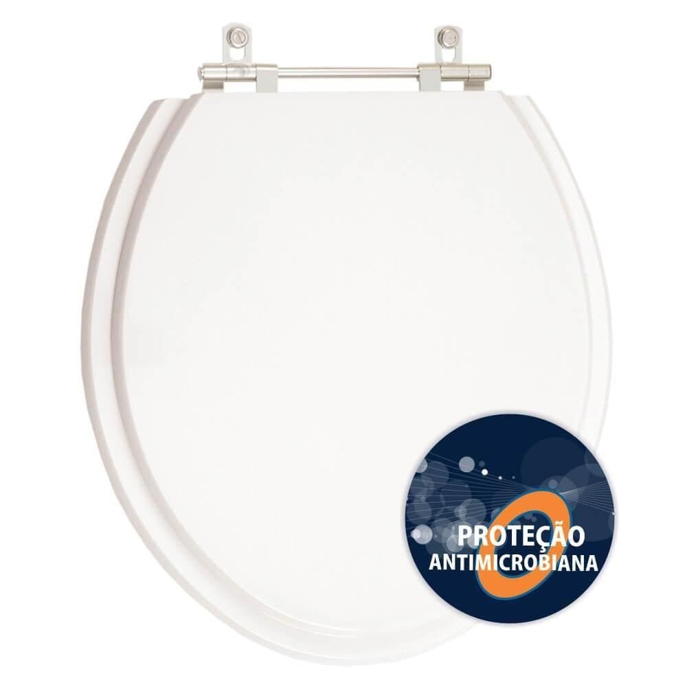 Assento Sanitário Poliester Antibacteriano Flamingo Branco Para Vaso Incepa