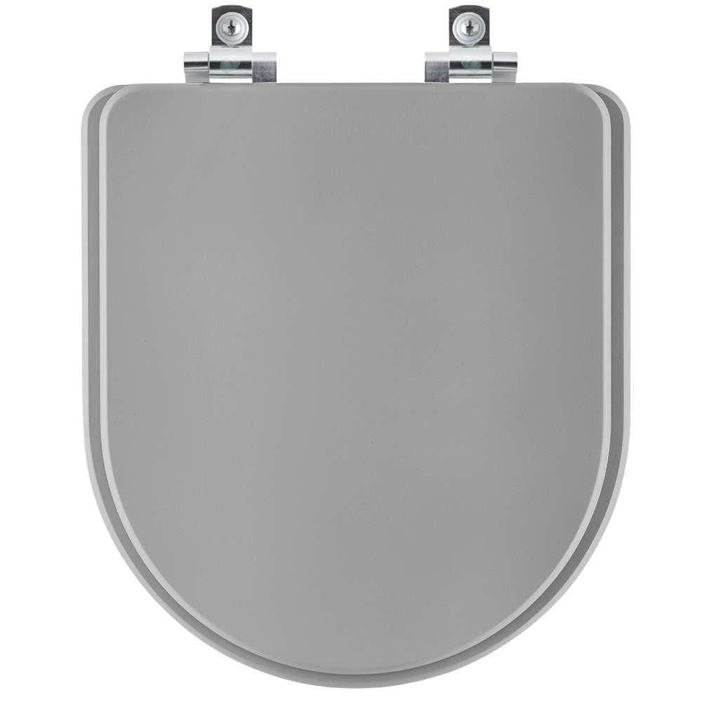 Assento Sanitário Soft Close Valentina Cinza Plus Para Vaso Hervy