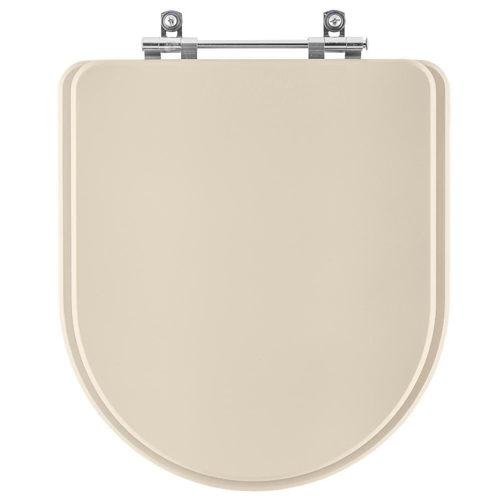 Assento Sanitário Poliéster Duomo Plus Amendoa Para Vaso Deca