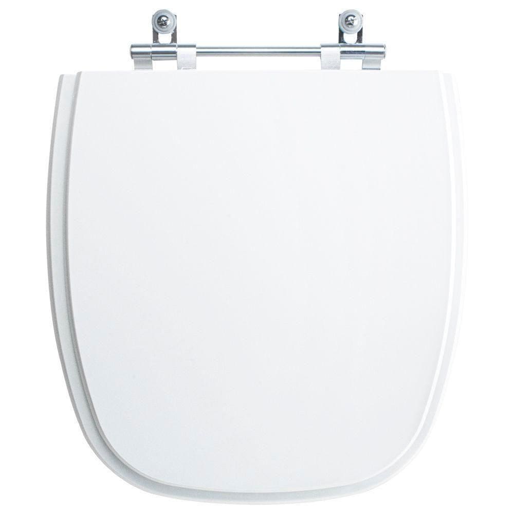Tampa Vaso Sanitário Madeira Laqueada Branco Para Bacia Deca