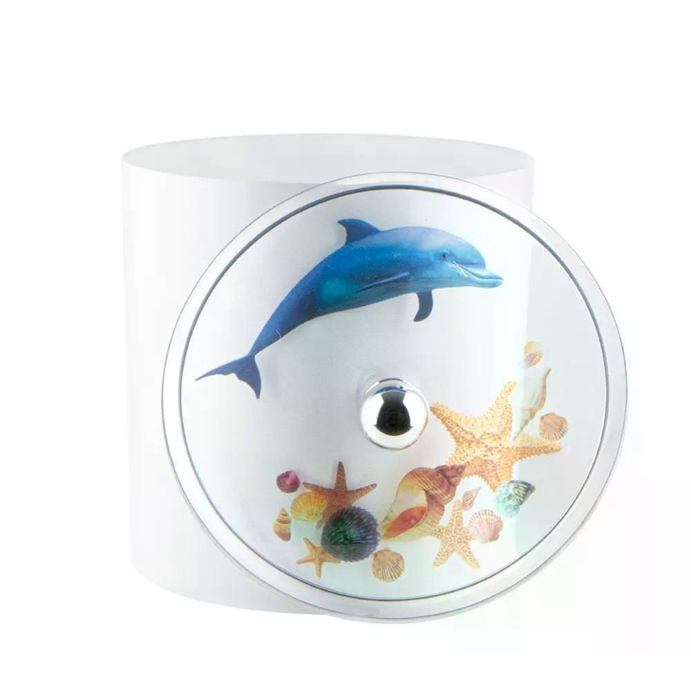 Lixeira Decorada Golfinho E Estrela Do Mar
