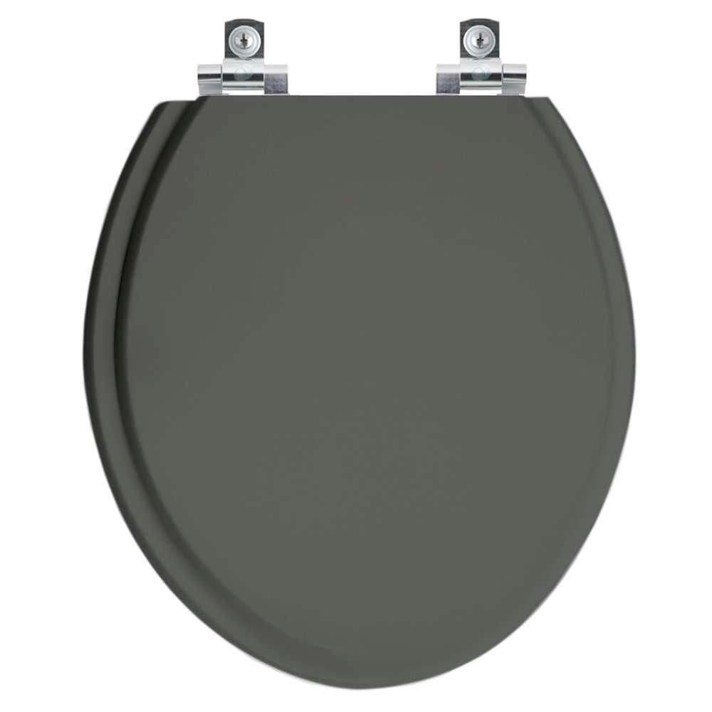 Assento Sanitário Com Amortecedor Convencional Oval Cinza Escuro Para Vaso Icasa